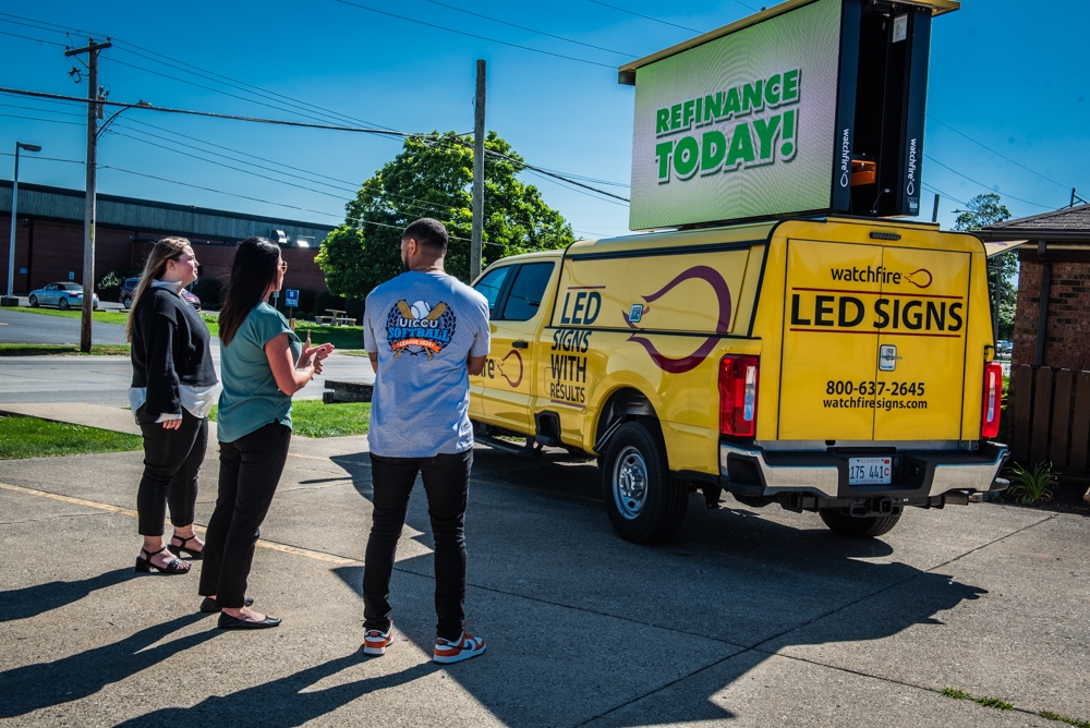 LED signs and digital billboards onsite demonstration.