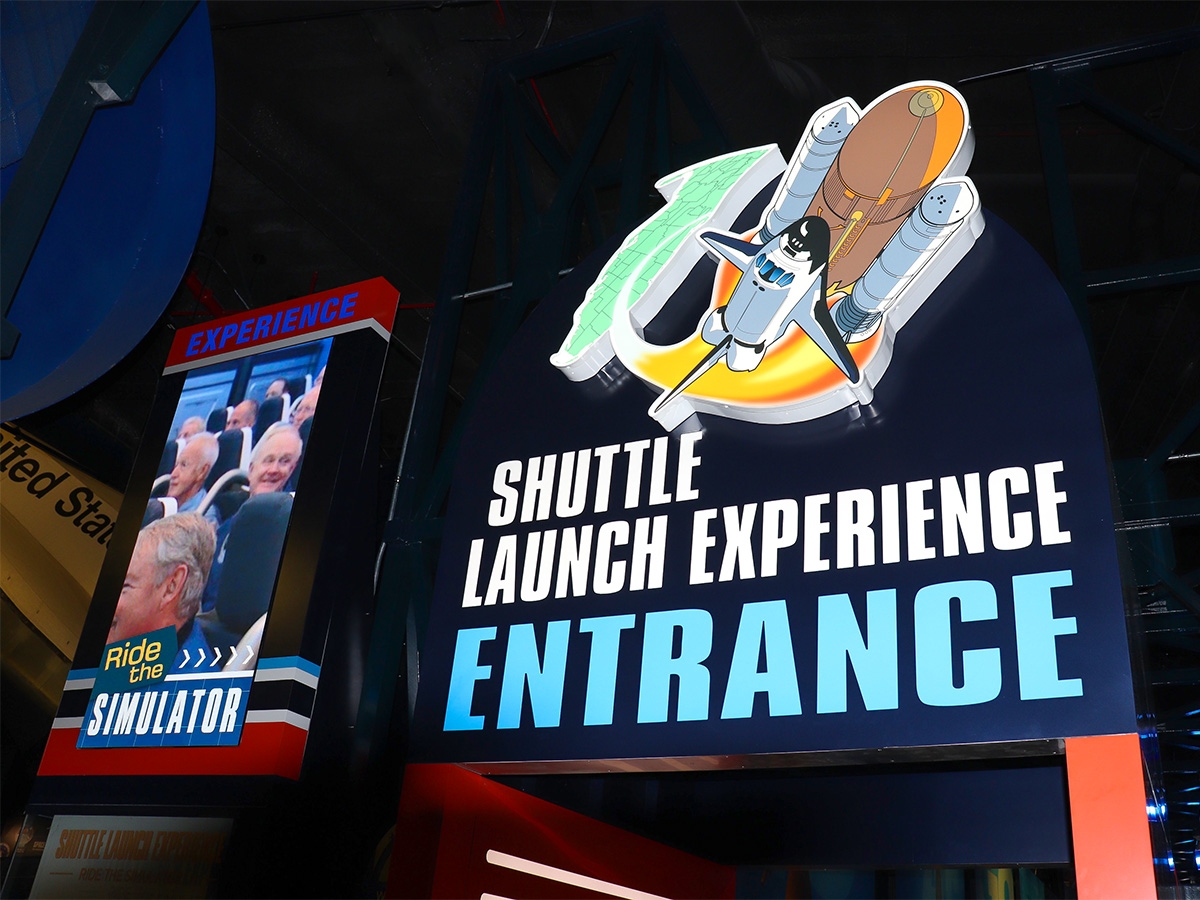 NASA Shuttle Launch Experience; Indoor 2.4mm, 6'7" x 3'3", Palm Bay, FL