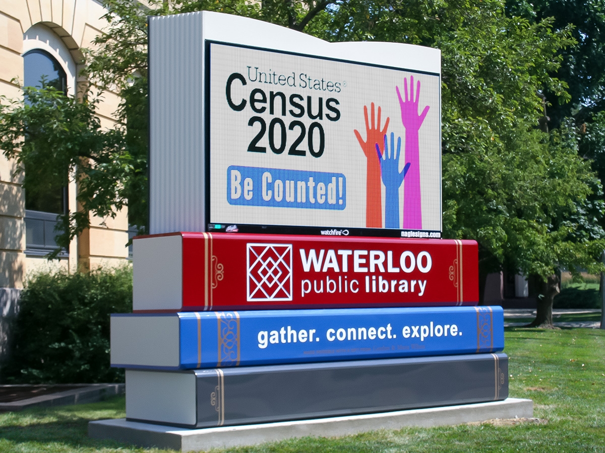 Waterloo Public Library; 8mm, 5'5" x 9'3", Waterloo, IA